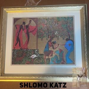 Vintage Shlomo Katz “Solomon’s Judgement” Lithograph Art Piece
